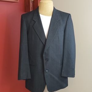 Jones New York Mens Black Pinstripe Suit Jacket, 42R